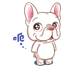 French Bulldog and Duckling sticker #12253905