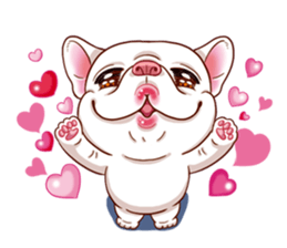 French Bulldog and Duckling sticker #12253907