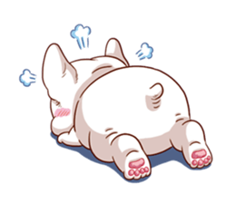 French Bulldog and Duckling sticker #12253914