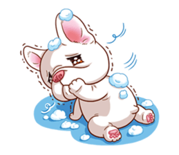 French Bulldog and Duckling sticker #12253916