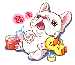 French Bulldog and Duckling sticker #12253928