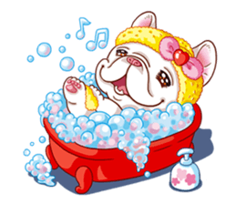 French Bulldog and Duckling sticker #12253931