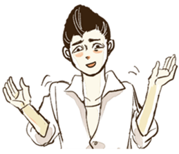 Quiff hairstyle sticker #12254720