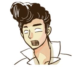 Quiff hairstyle sticker #12254734