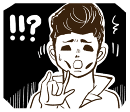 Quiff hairstyle sticker #12254736