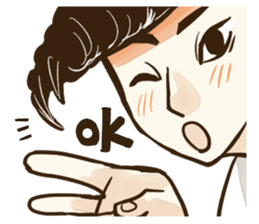 Quiff hairstyle sticker #12254752