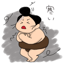 kawaii sumo wrestler sticker sticker #12254852