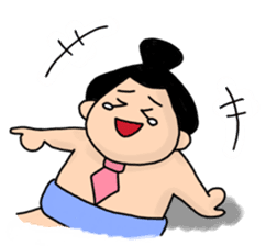 kawaii sumo wrestler sticker sticker #12254875