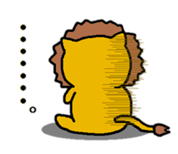 Sobering lion sticker #12254961