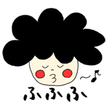 Afro-kun and puppy! sticker #12256724