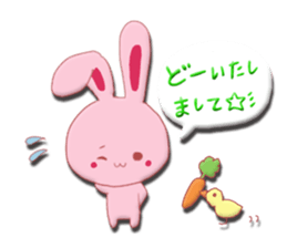 Sticker of gentle rabbit sticker #12257537
