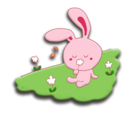 Sticker of gentle rabbit sticker #12257542