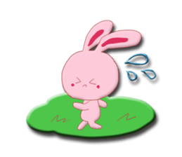 Sticker of gentle rabbit sticker #12257547