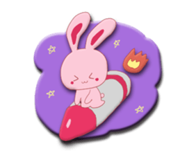 Sticker of gentle rabbit sticker #12257556