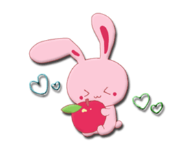 Sticker of gentle rabbit sticker #12257562
