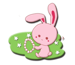 Sticker of gentle rabbit sticker #12257564