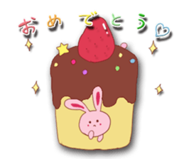 Sticker of gentle rabbit sticker #12257565