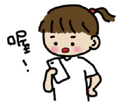 A-chu talking and drawing. sticker #12257747