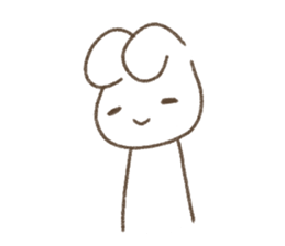 Is white and a vague rabbit.3 sticker #12259086