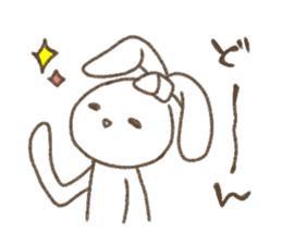 Is white and a vague rabbit.3 sticker #12259088