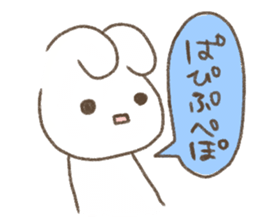 Is white and a vague rabbit.3 sticker #12259090