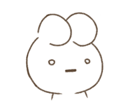 Is white and a vague rabbit.3 sticker #12259093