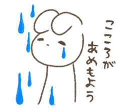 Is white and a vague rabbit.3 sticker #12259094