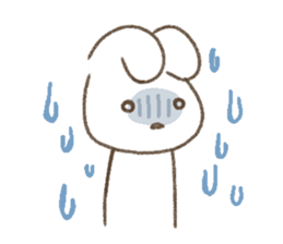 Is white and a vague rabbit.3 sticker #12259096