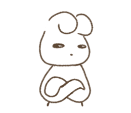 Is white and a vague rabbit.3 sticker #12259098