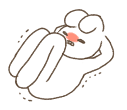 Is white and a vague rabbit.3 sticker #12259099