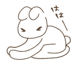 Is white and a vague rabbit.3 sticker #12259101