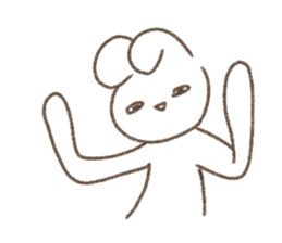 Is white and a vague rabbit.3 sticker #12259102