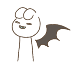 Is white and a vague rabbit.3 sticker #12259103