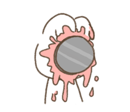 Is white and a vague rabbit.3 sticker #12259106