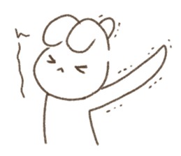 Is white and a vague rabbit.3 sticker #12259107