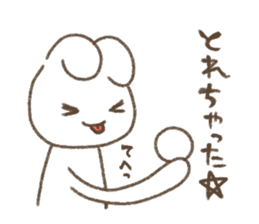 Is white and a vague rabbit.3 sticker #12259108