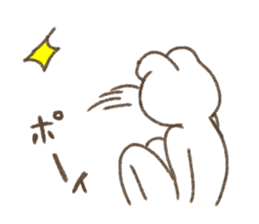 Is white and a vague rabbit.3 sticker #12259109