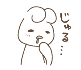 Is white and a vague rabbit.3 sticker #12259110