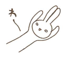 Is white and a vague rabbit.3 sticker #12259114