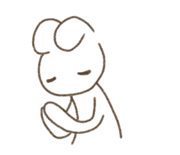 Is white and a vague rabbit.3 sticker #12259115