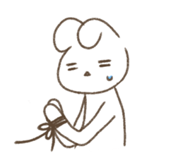 Is white and a vague rabbit.3 sticker #12259117