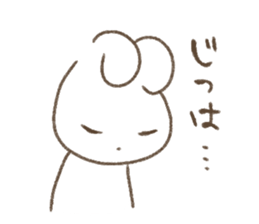 Is white and a vague rabbit.3 sticker #12259118