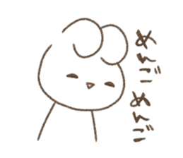 Is white and a vague rabbit.3 sticker #12259120