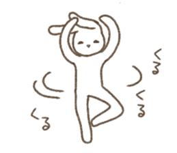 Is white and a vague rabbit.3 sticker #12259121