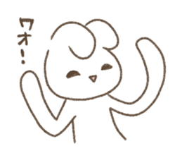 Is white and a vague rabbit.3 sticker #12259122