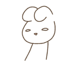 Is white and a vague rabbit.3 sticker #12259124