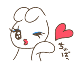 Is white and a vague rabbit.3 sticker #12259125