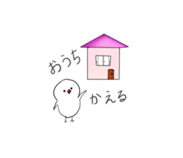 Hina bird of Java sparrow Pachi bird sticker #12260406