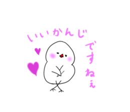 Hina bird of Java sparrow Pachi bird sticker #12260424