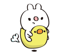 rabbit and octopus sticker #12261925